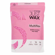 Salon System Just Wax Multiflex Berrylicious Hot Wax 700g stripless waxing beads with crème formula for gentle, multidirectional hair removal