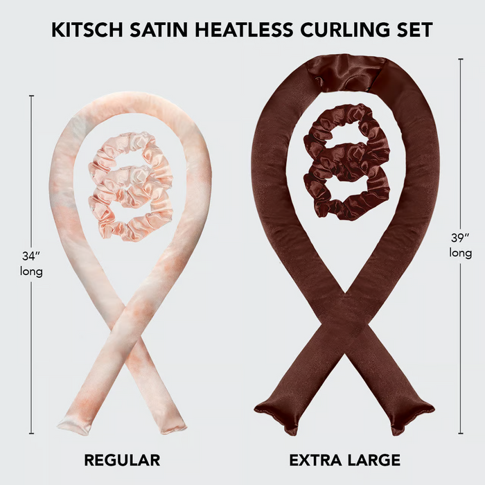 Kitsch XL Satin Heatless Hair Curler - Chocolate