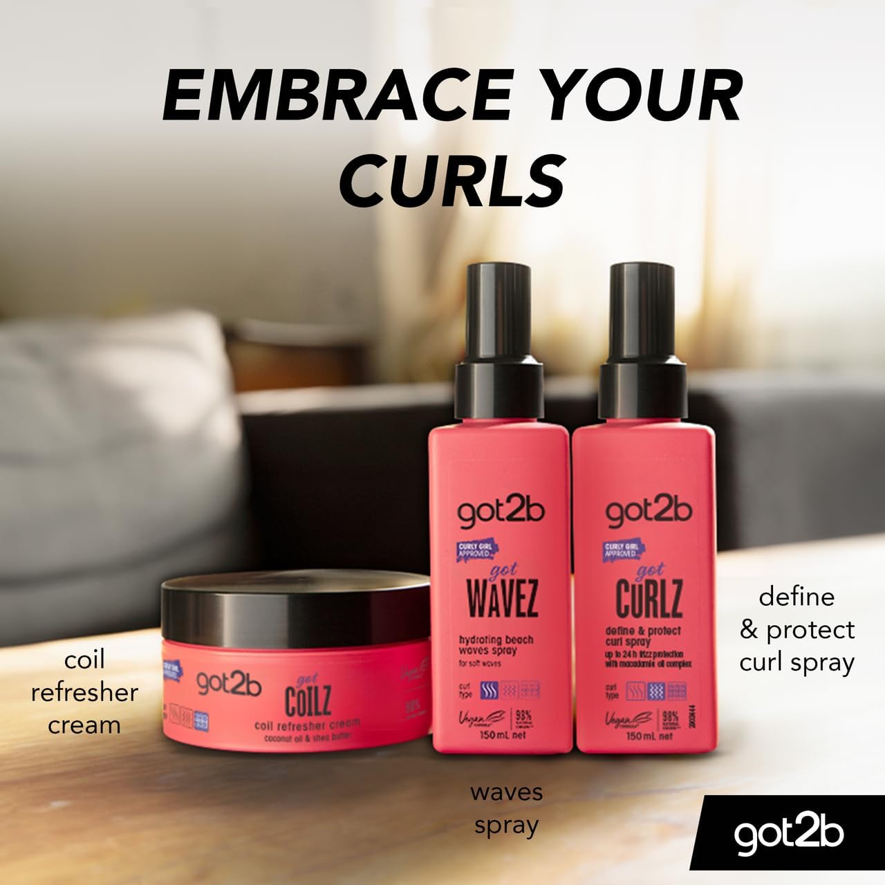 Schwarzkopf Got2b Styling Range For Curly Hair