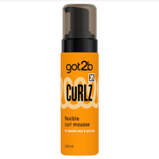 Schwarzkopf Got2b Curlz Flexible Curl Mousse for naturally wavy & curly hair 200ml 