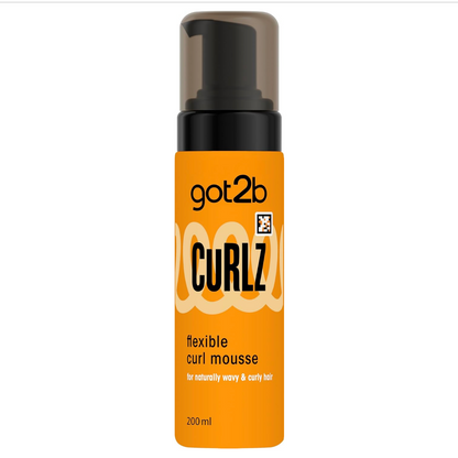 Schwarzkopf Got2b Curlz Flexible Curl Mousse for naturally wavy &amp; curly hair 200ml 