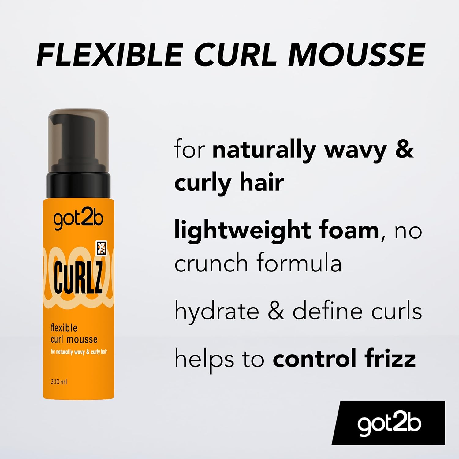 Schwarzkopf Got2b Curlz Flexible Curl Mousse 200ml benefits and facts