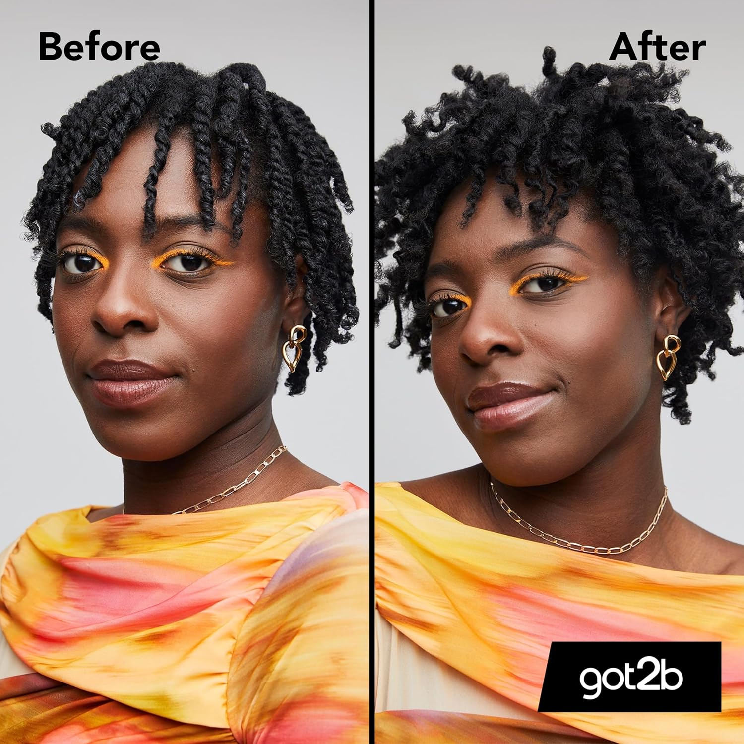 Schwarzkopf Got2b Curlz Flexible Curl Mousse 200ml before and after