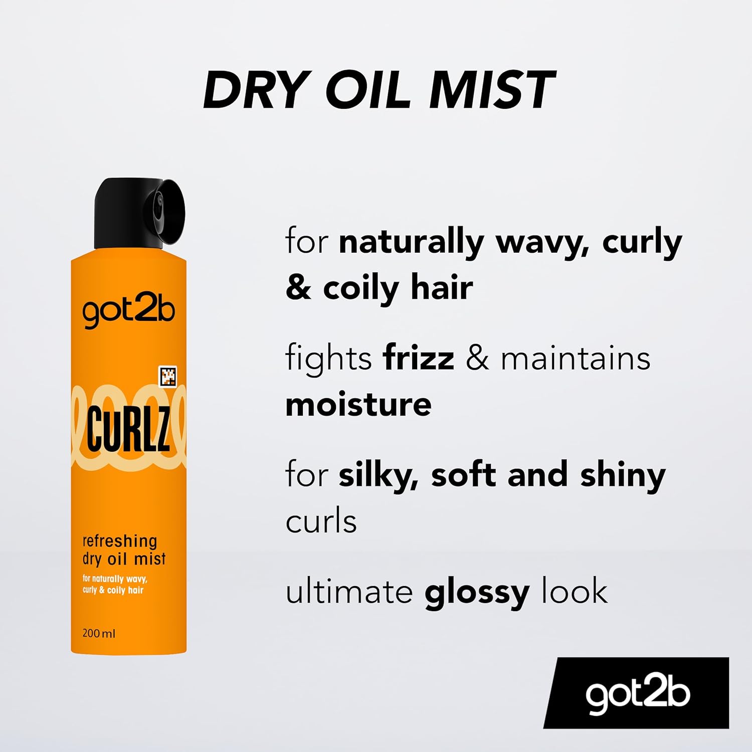Schwarzkopf Got2b Curlz Refreshing Dry Oil Mist 200ml facts and benefits