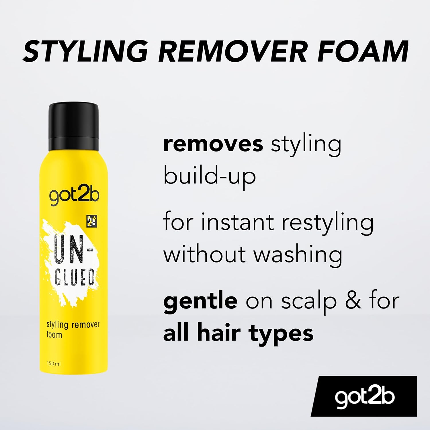 Schwarzkopf Got2b Un-Glued Styling Remover Foam 150ml facts and benefits