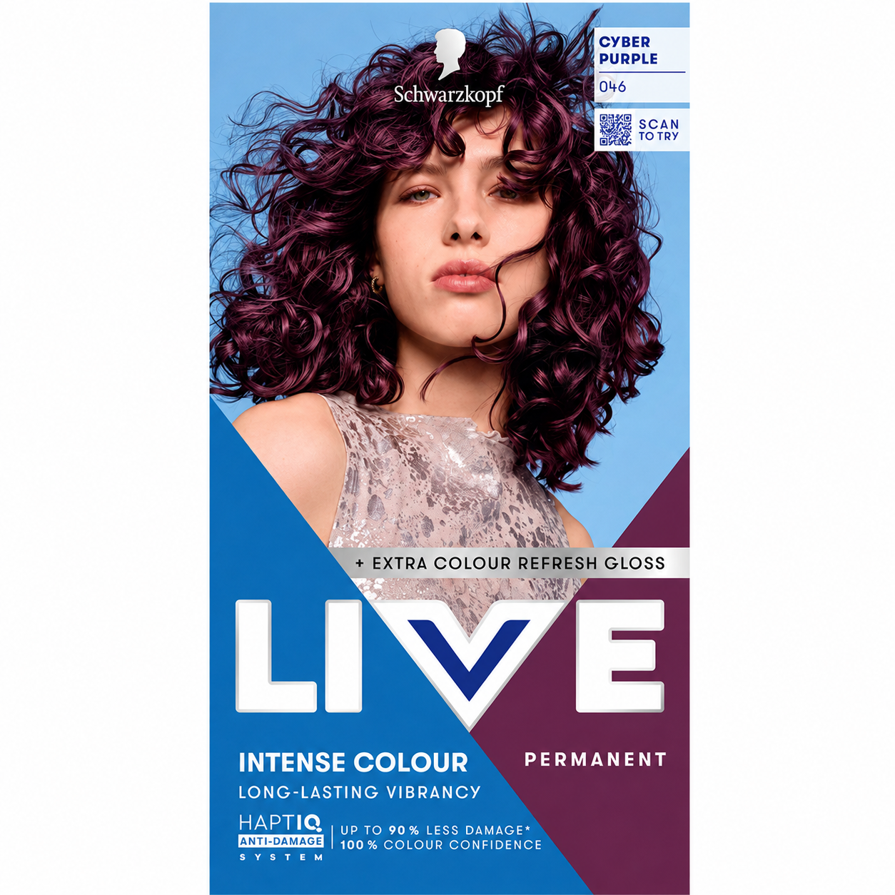 Schwarzkopf Live Permanent Hair Colour 046 Cyber Purple