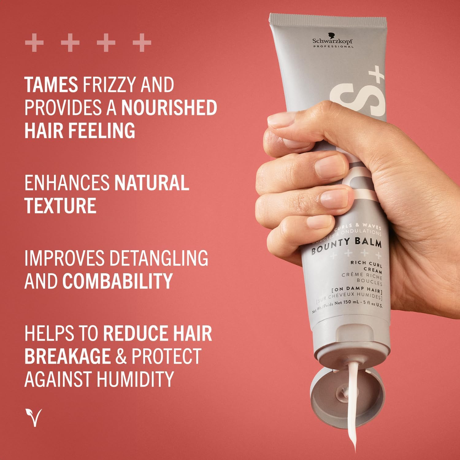 Schwarzkopf Professional OSiS Bounty Balm 150ml curl cream for taming frizz, nourishing hair, enhancing texture and protecting against humidity