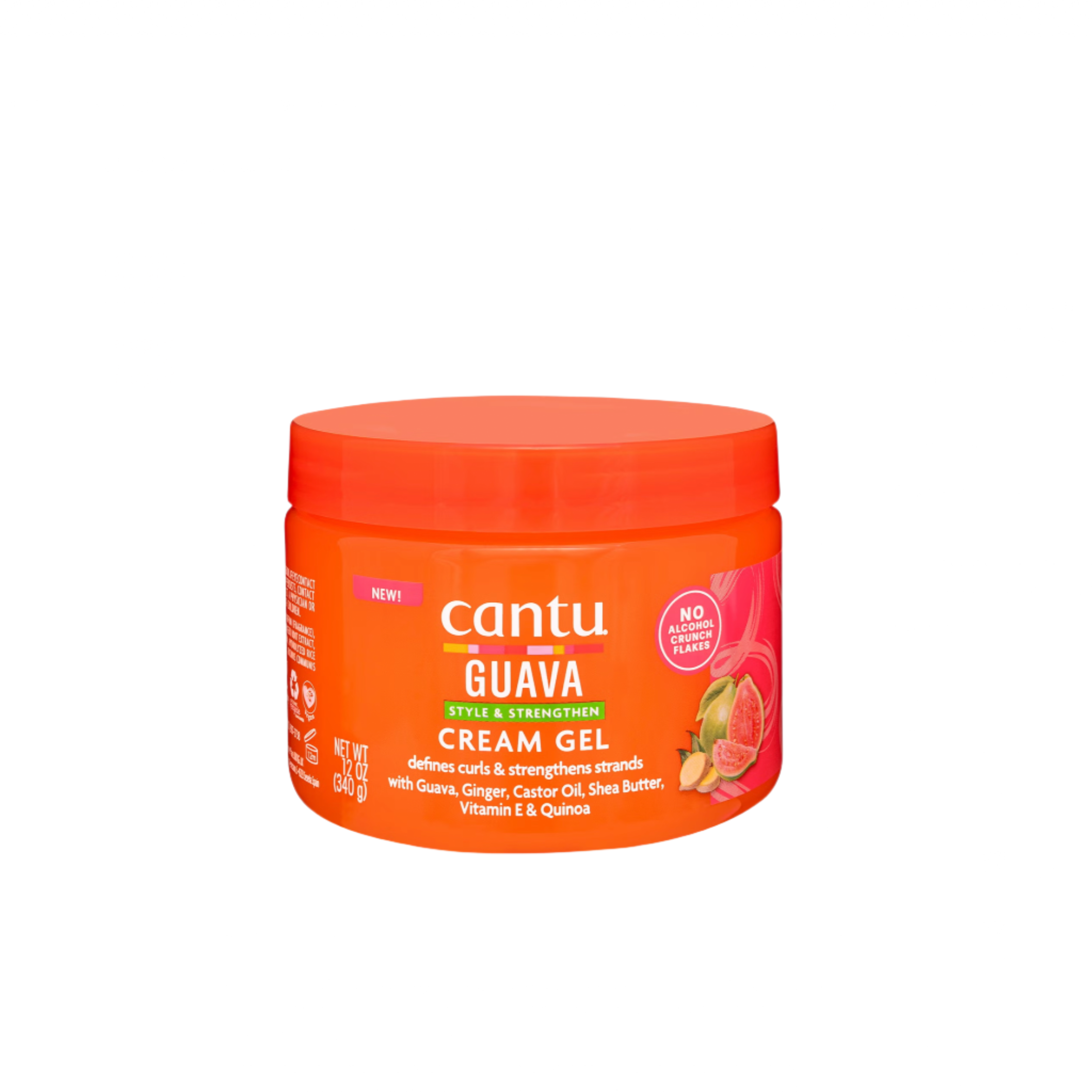 Cantu Guava Style & Strengthen Cream Gel For Natural Curls, Coils & Waves 12oz