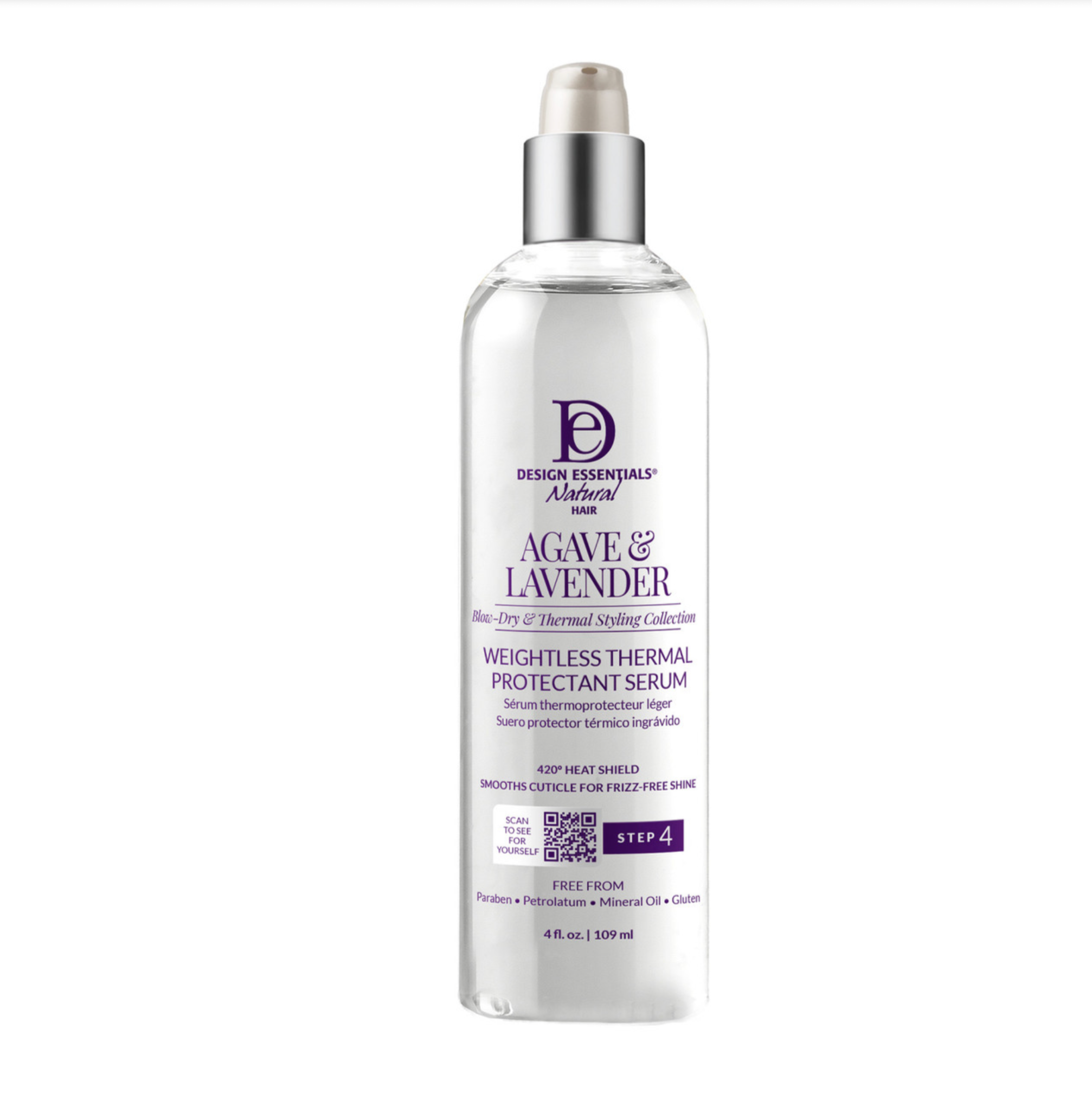 Design Essentials Natural Agave & Lavender Weightless Thermal Protectant Serum 4oz