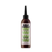 A bottle of Bali Curls Rosemary Grow Tonic with a white label and green accents on a plain background.