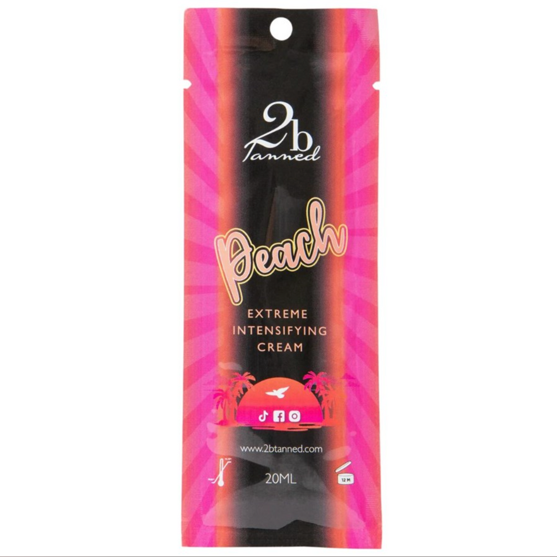 2bTanned Extreme Intensifying Cream Peach Tanning Accelerator 20ml