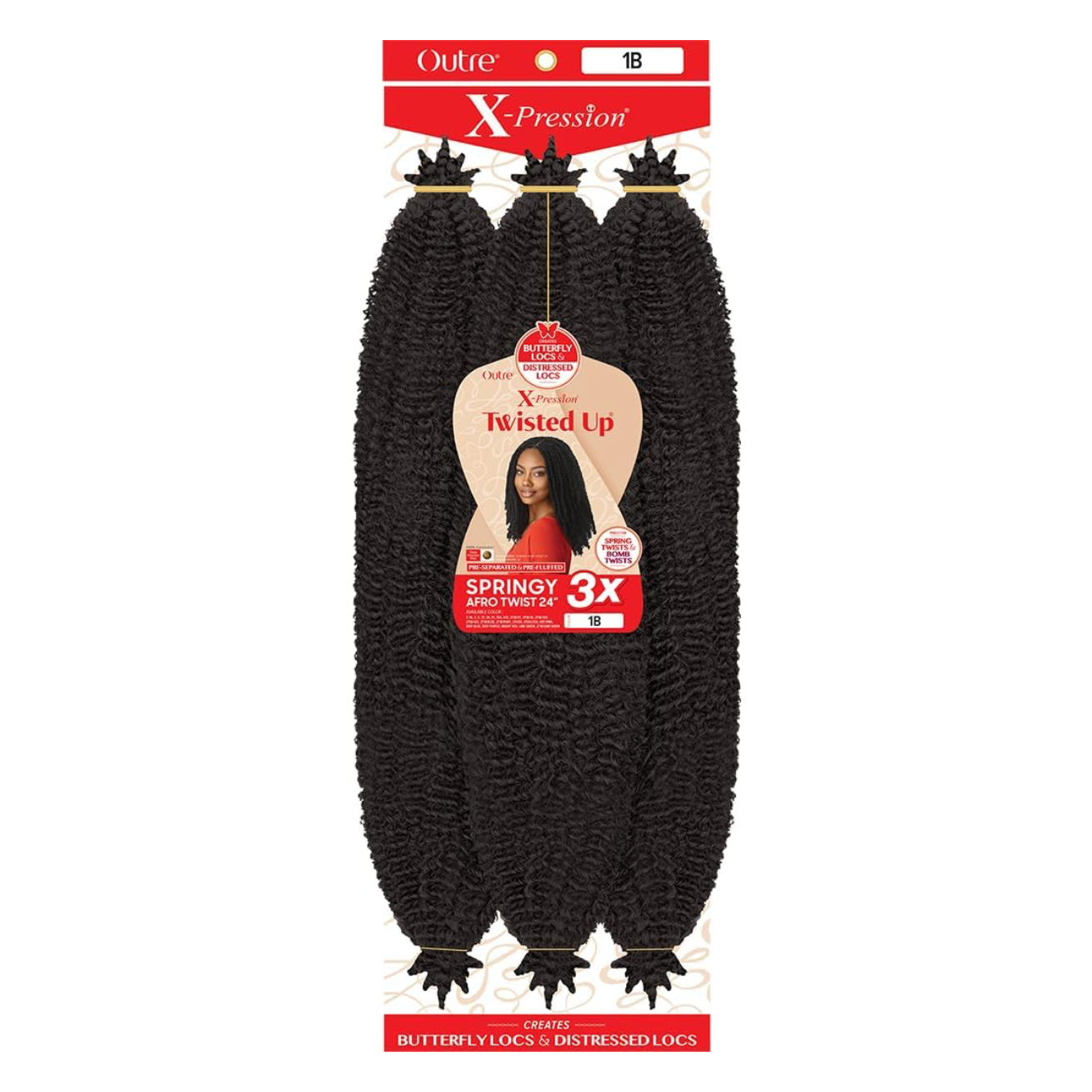 X-Pression Twisted Up Springy Afro Twist 24" 3X