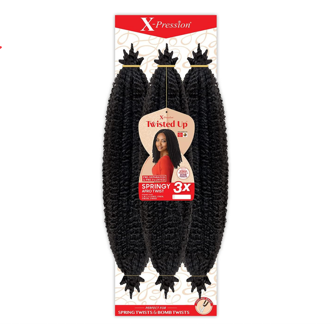 X-Pression Twisted Up Springy Afro Twist 30" 3X