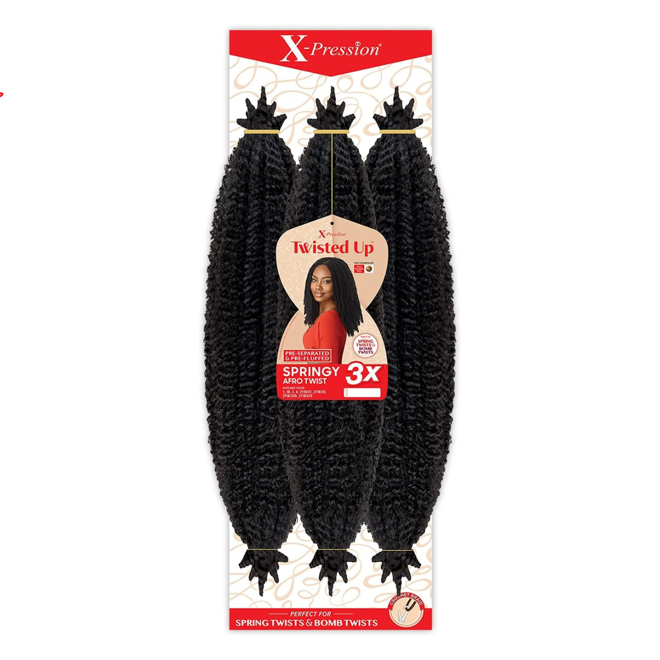 X-Pression Twisted Up Springy Afro Twist 30" 3X