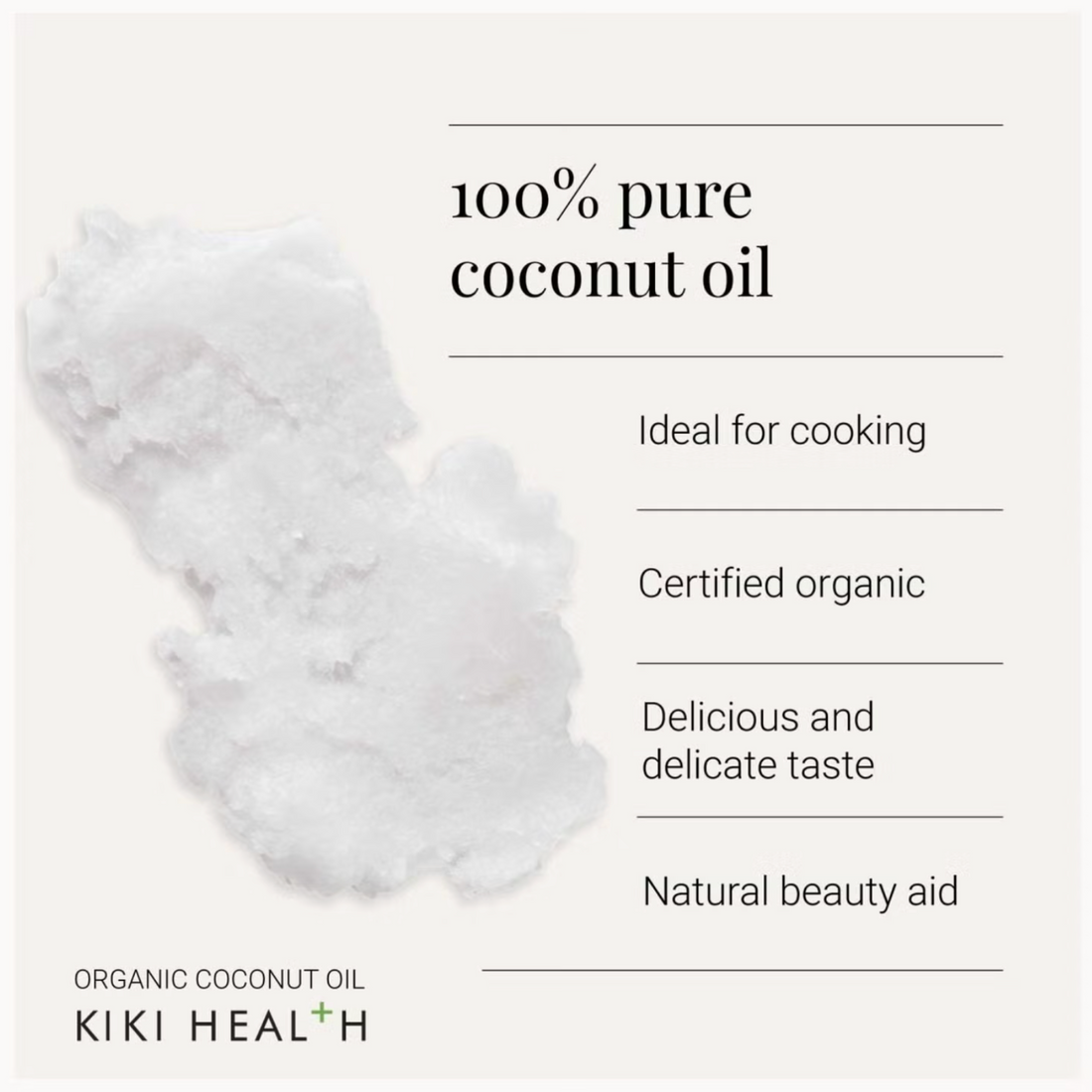 Kiki Health Organic Raw Virgin Coconut Oil 500ml