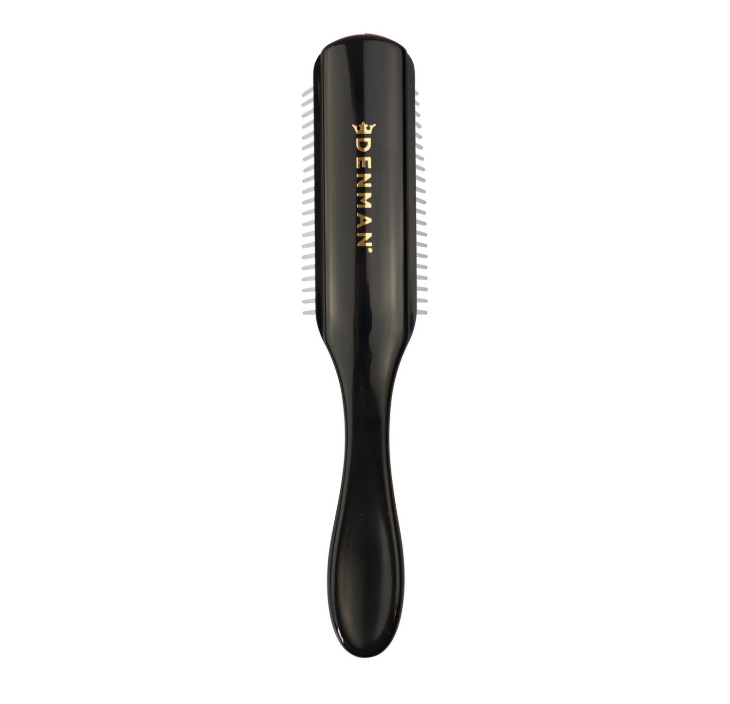 Denman D4 The Original Styler 9-Row Brush rear view featuring ergonomic black handle and iconic Denman branding.