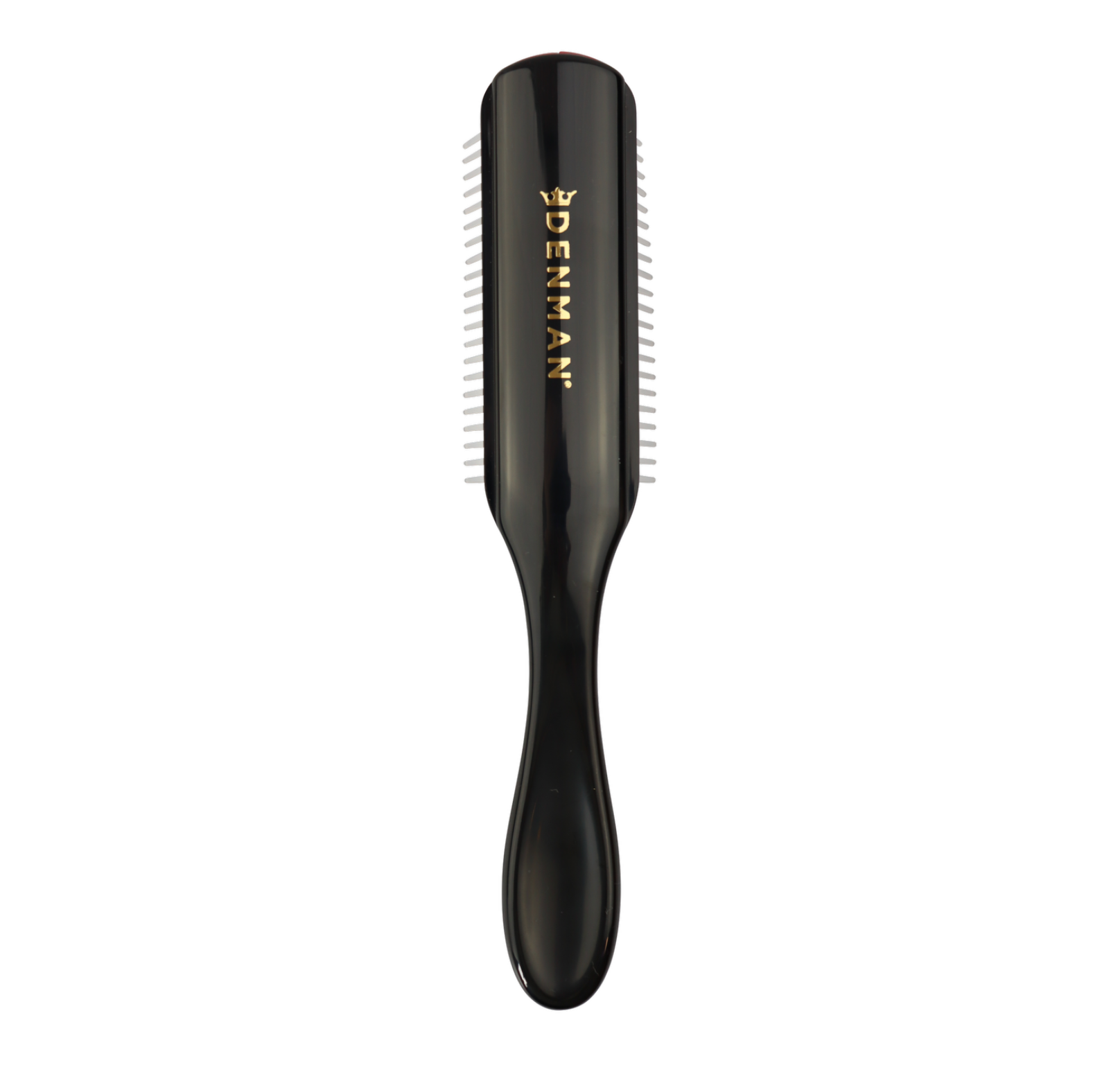 Denman D4 The Original Styler 9-Row Brush rear view featuring ergonomic black handle and iconic Denman branding.