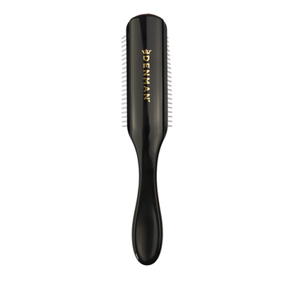 Denman D4 The Original Styler 9-Row Brush rear view featuring ergonomic black handle and iconic Denman branding.