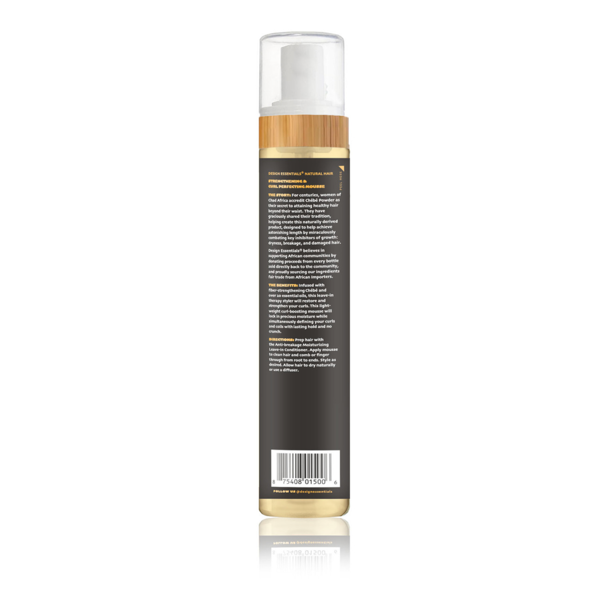 Design Essentials African Chebe Strengthening & Curl Perfecting Mousse 10oz