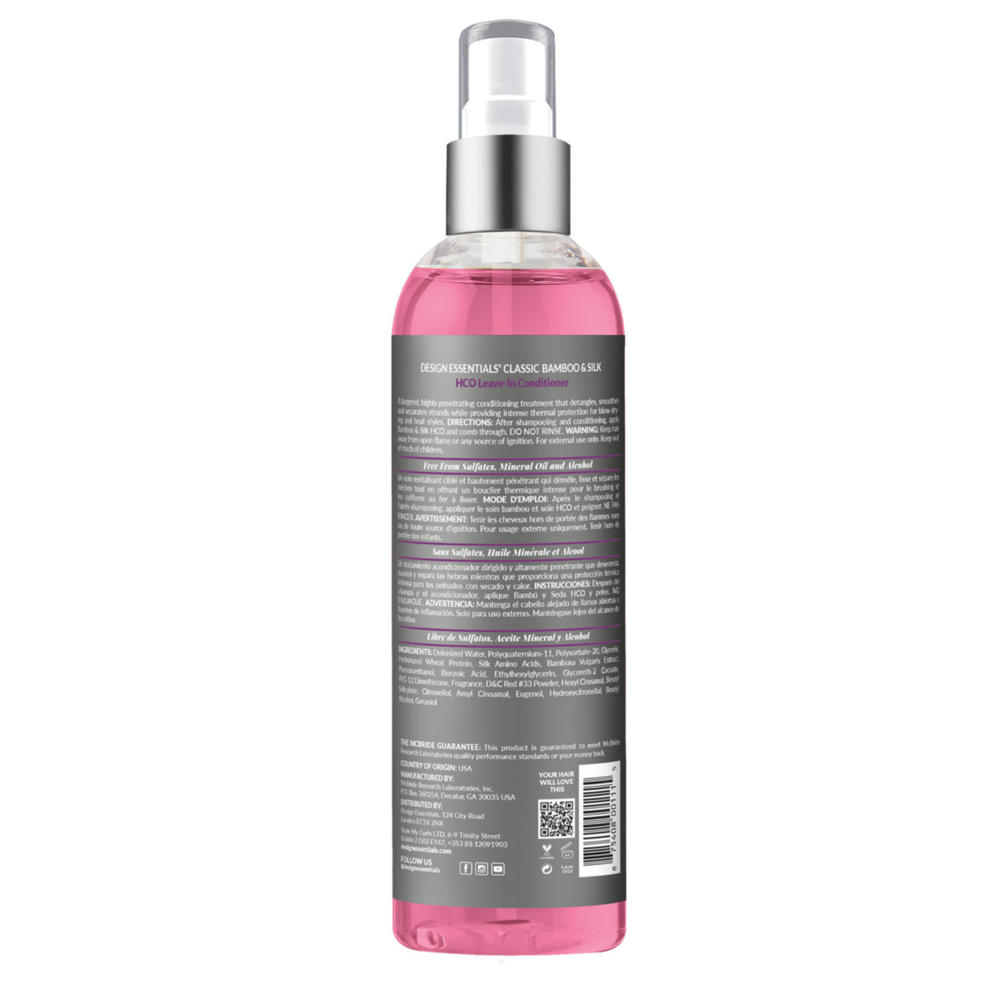 Design Essentials Classic Bamboo & Silk HCO Leave-In Conditioner 8oz