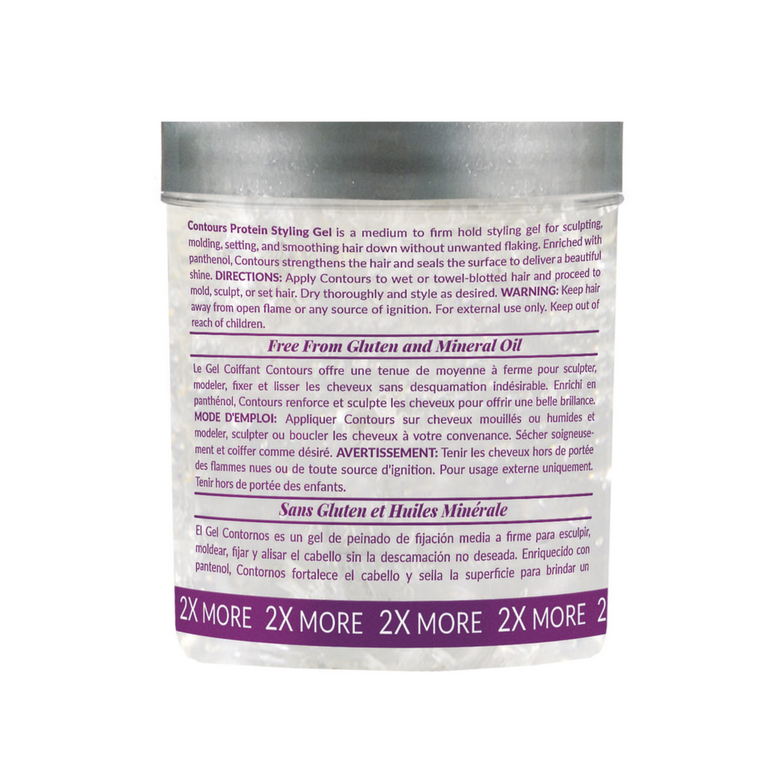 Design Essentials Classic Contours Panthenol Enriched Clear Protein Styling Gel 16oz