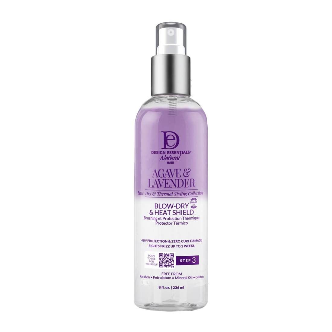 Design Essentials Natural Agave &amp; Lavender Moisturizing Blow-Dry &amp; Heat Shield 8oz