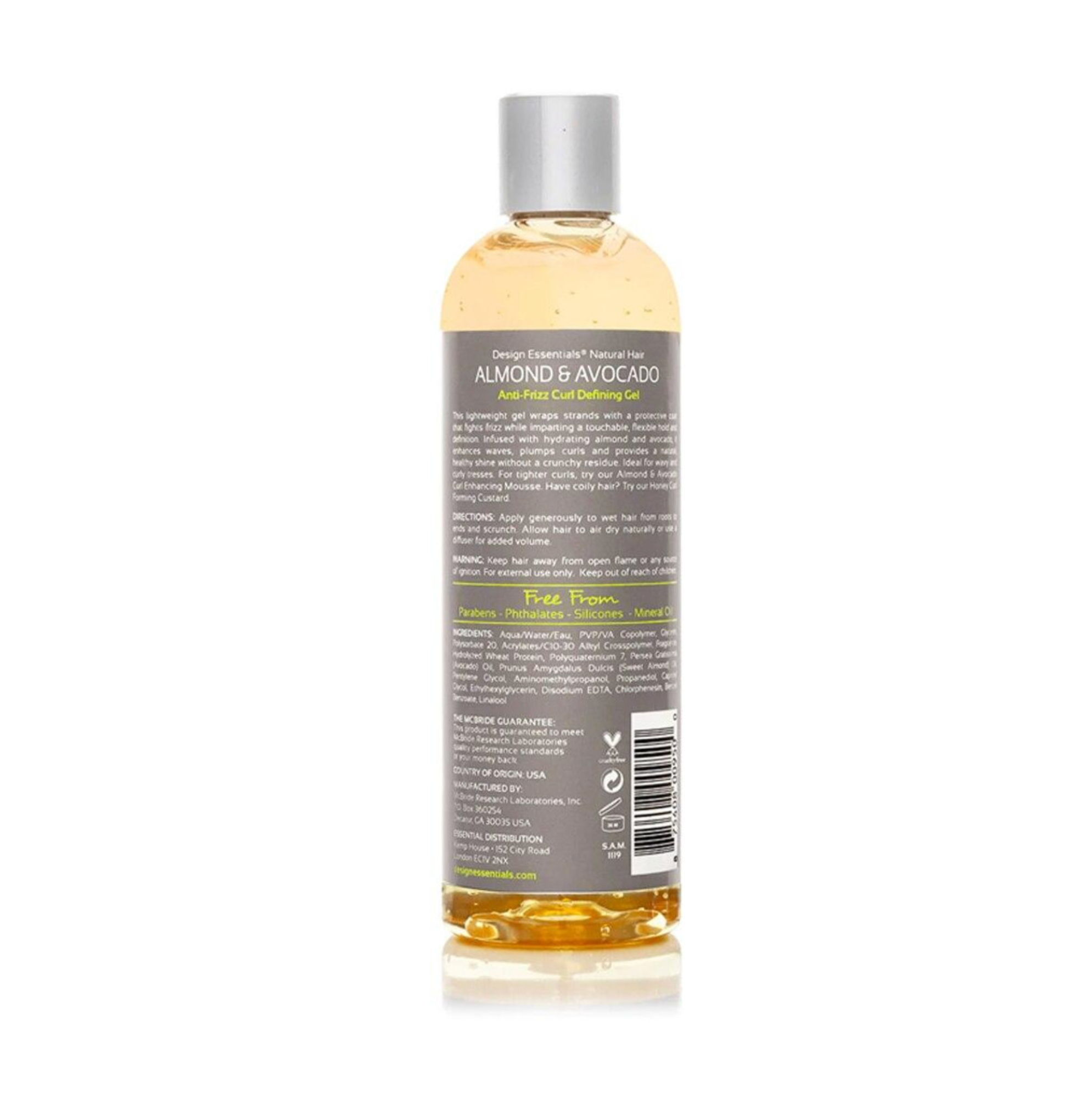Design Essentials Natural Almond & Avocado Anti-Frizz Curl Defining Gel 12oz