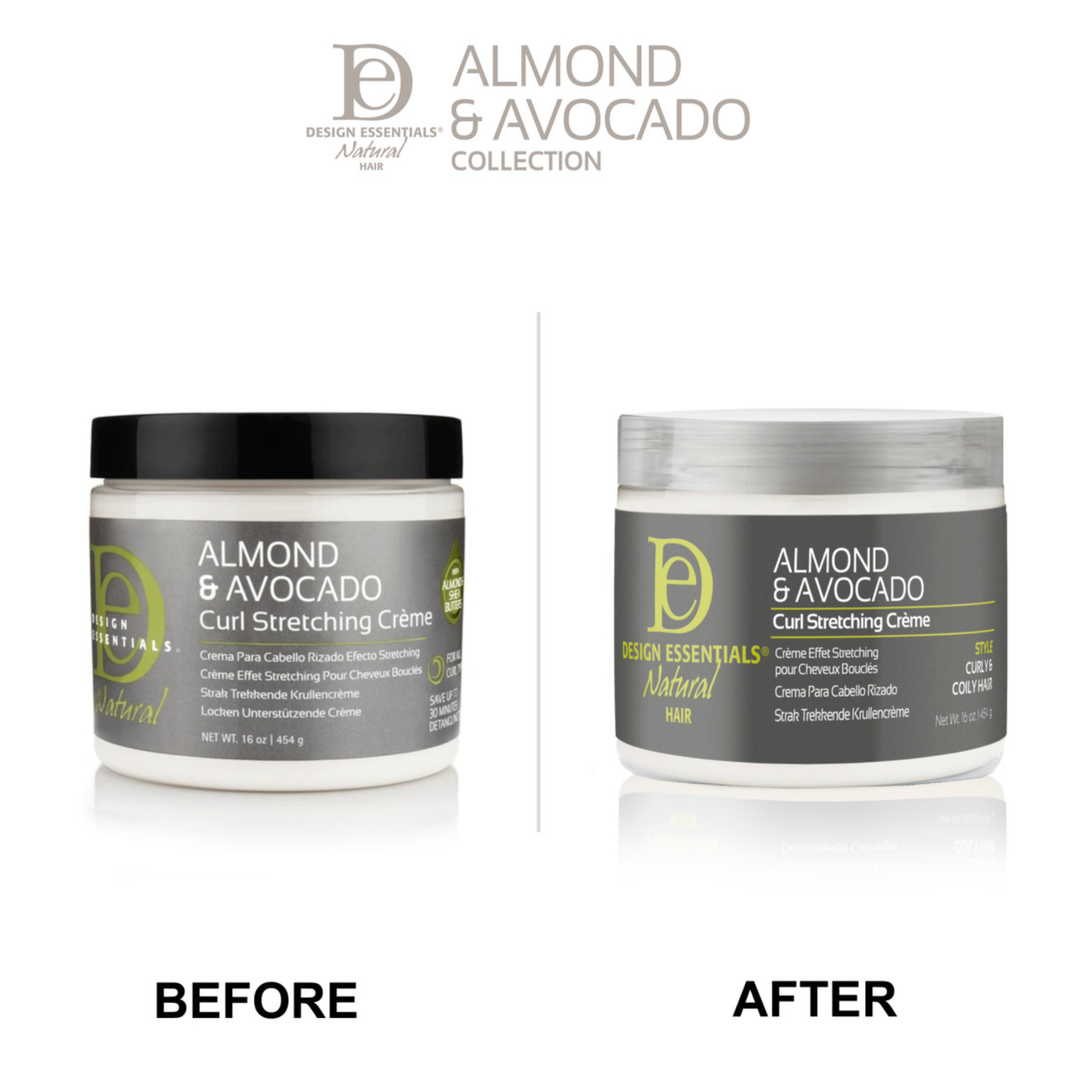Design Essentials Natural Almond & Avocado Curl Stretching Creme 16oz