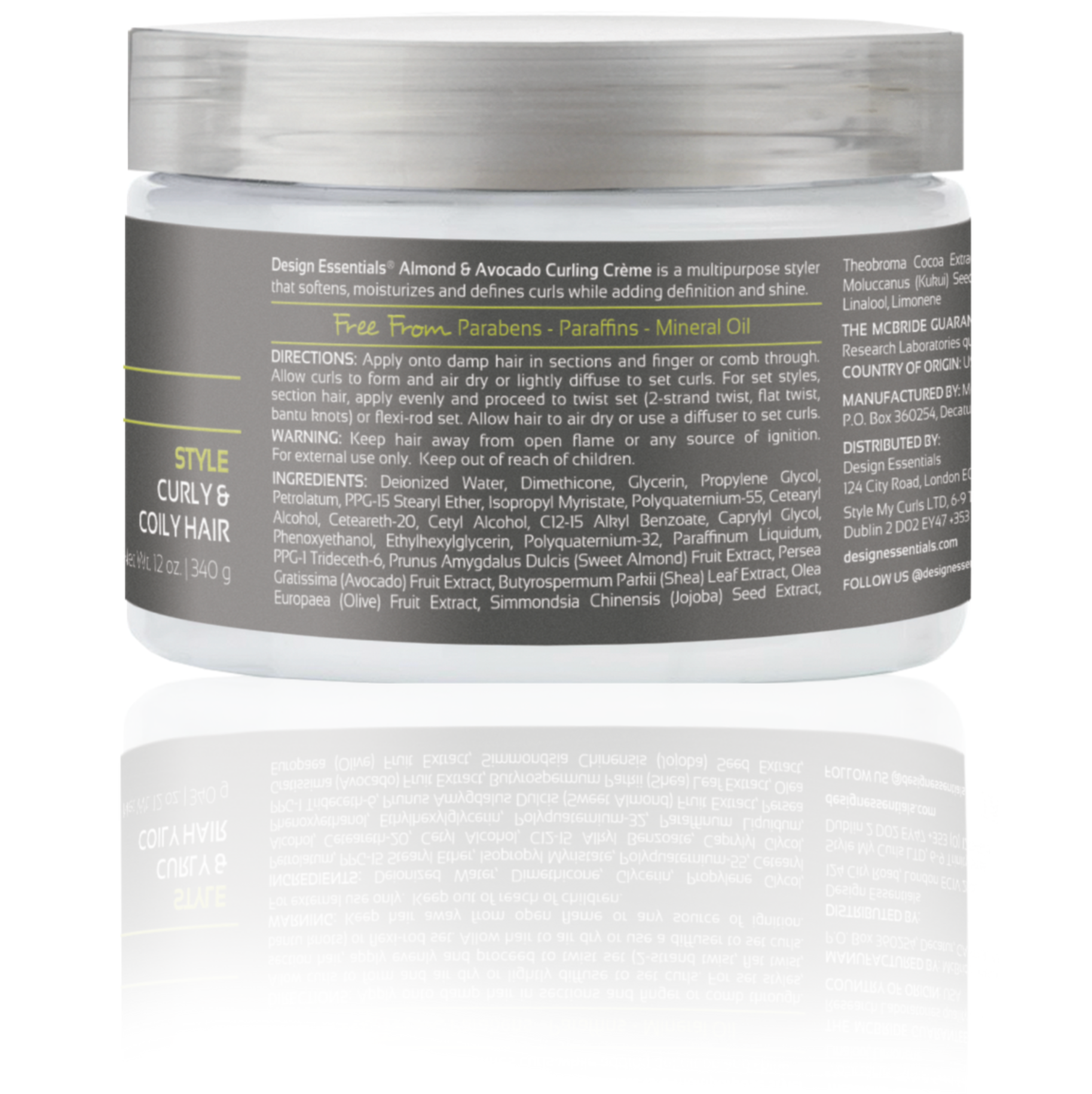 Design Essentials Natural Almond &amp; Avocado Curling Crème 12oz