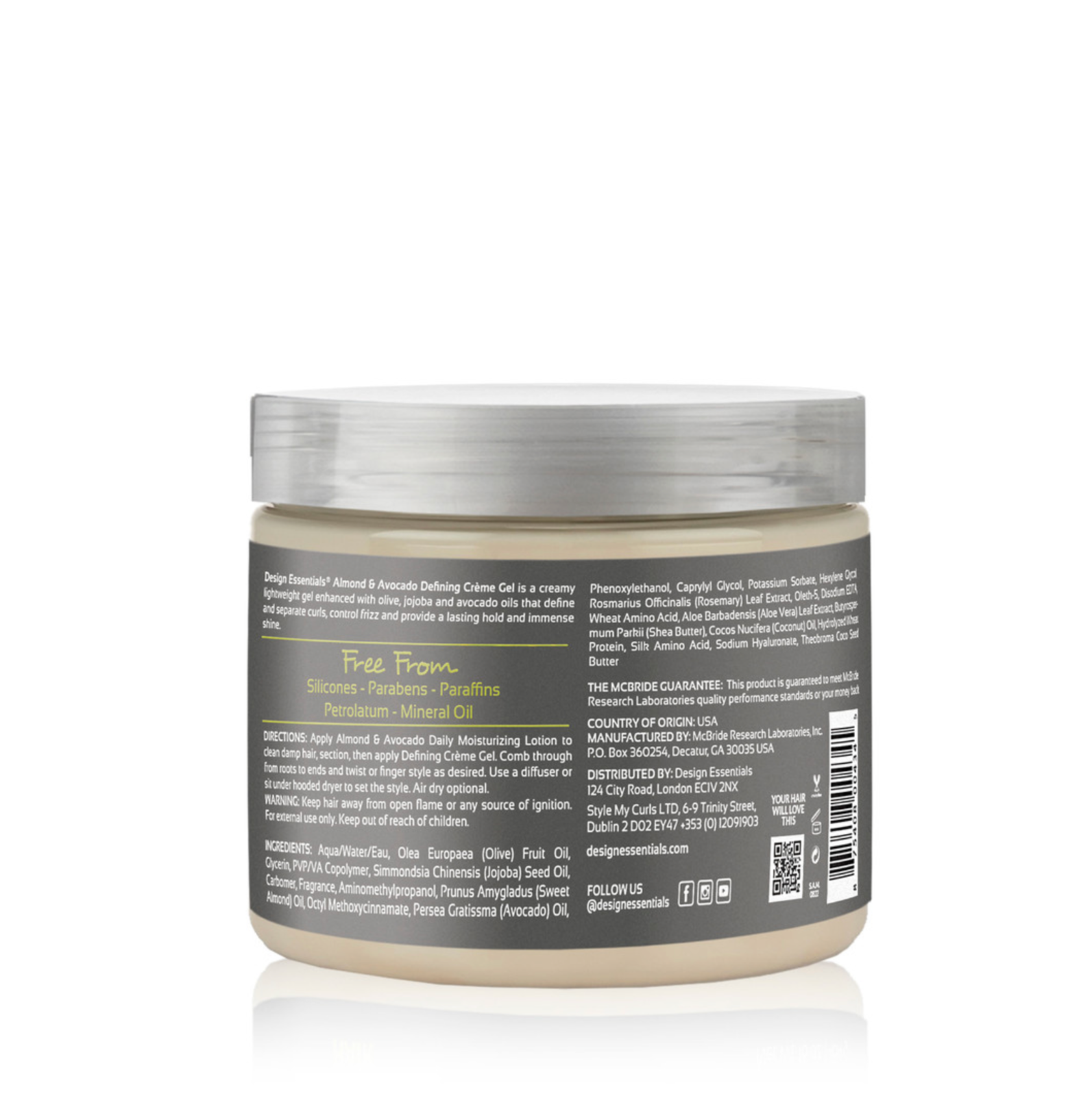 Design Essentials Natural Almond & Avocado Defining Creme Gel 16oz