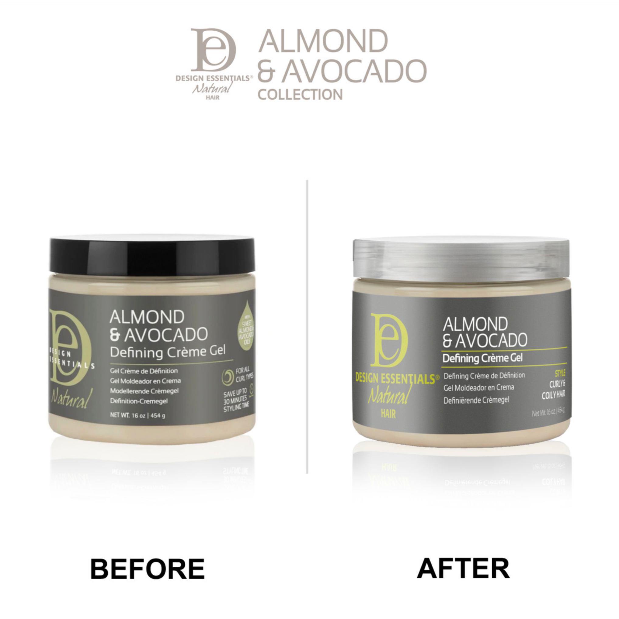 Design Essentials Natural Almond & Avocado Defining Creme Gel 16oz