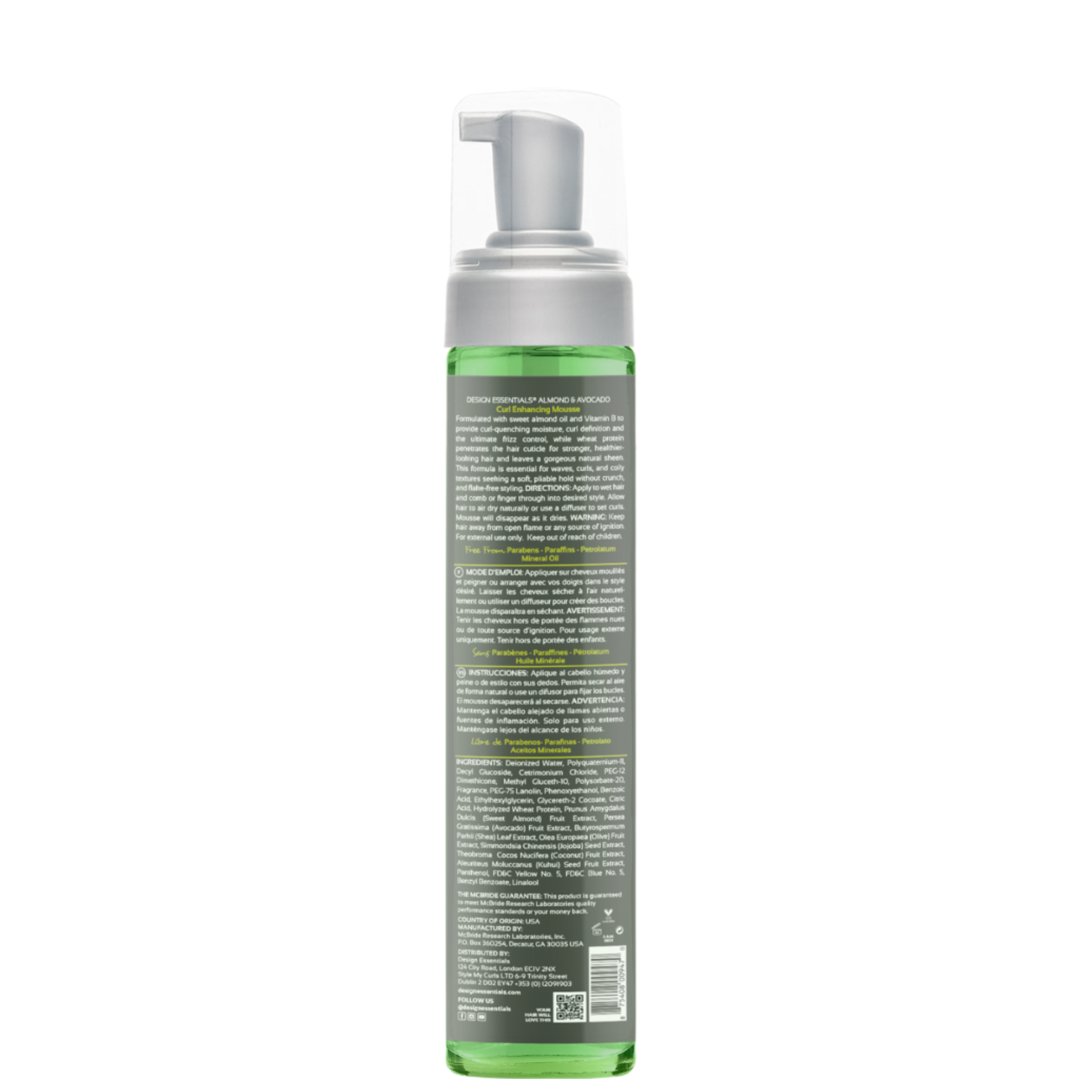 Design Essentials Natural Almond & Avocado Natural Curl Enhancing Mousse 10oz