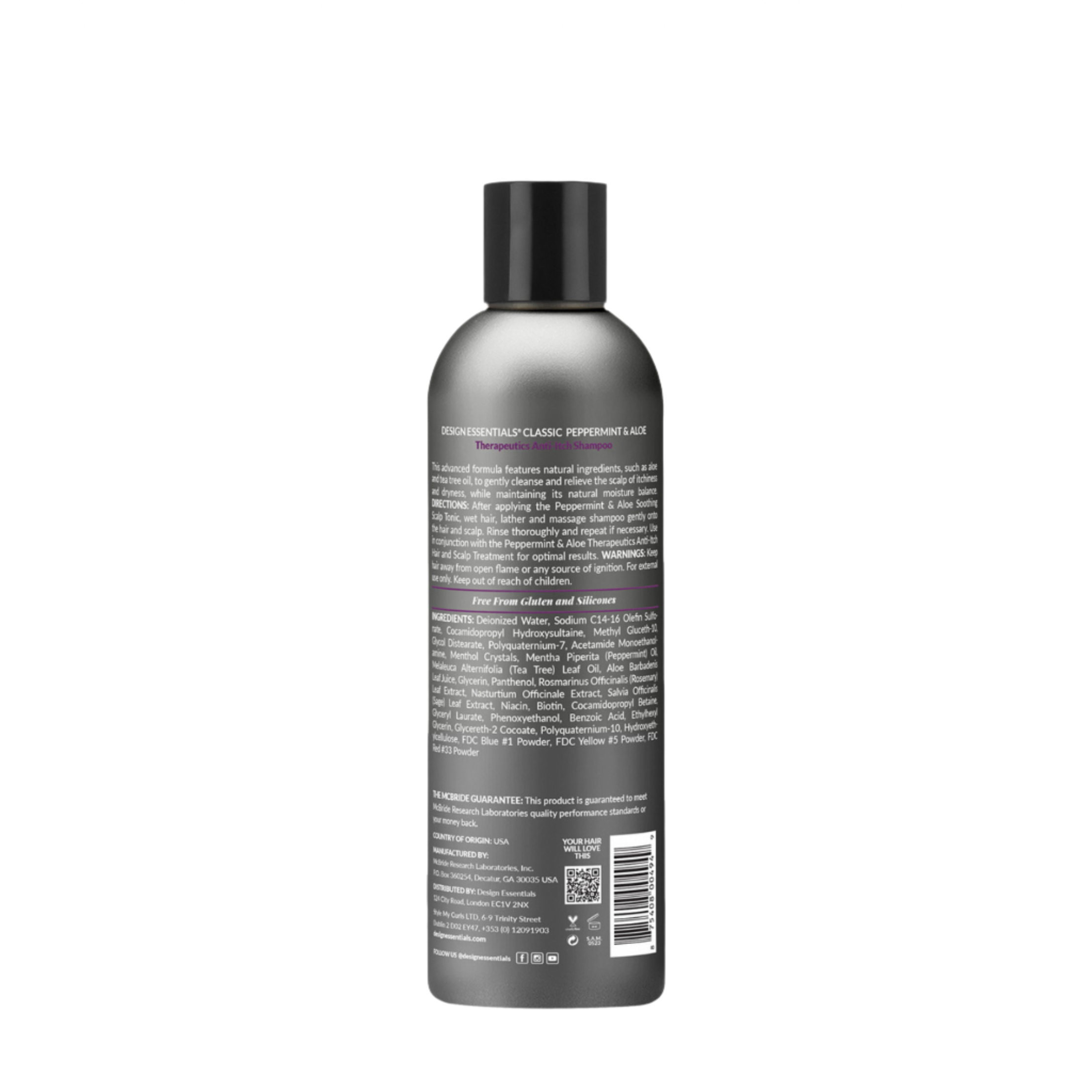 Design Essentials Classic Peppermint & Aloe Therapeutics Anti-Itch Shampoo 8oz