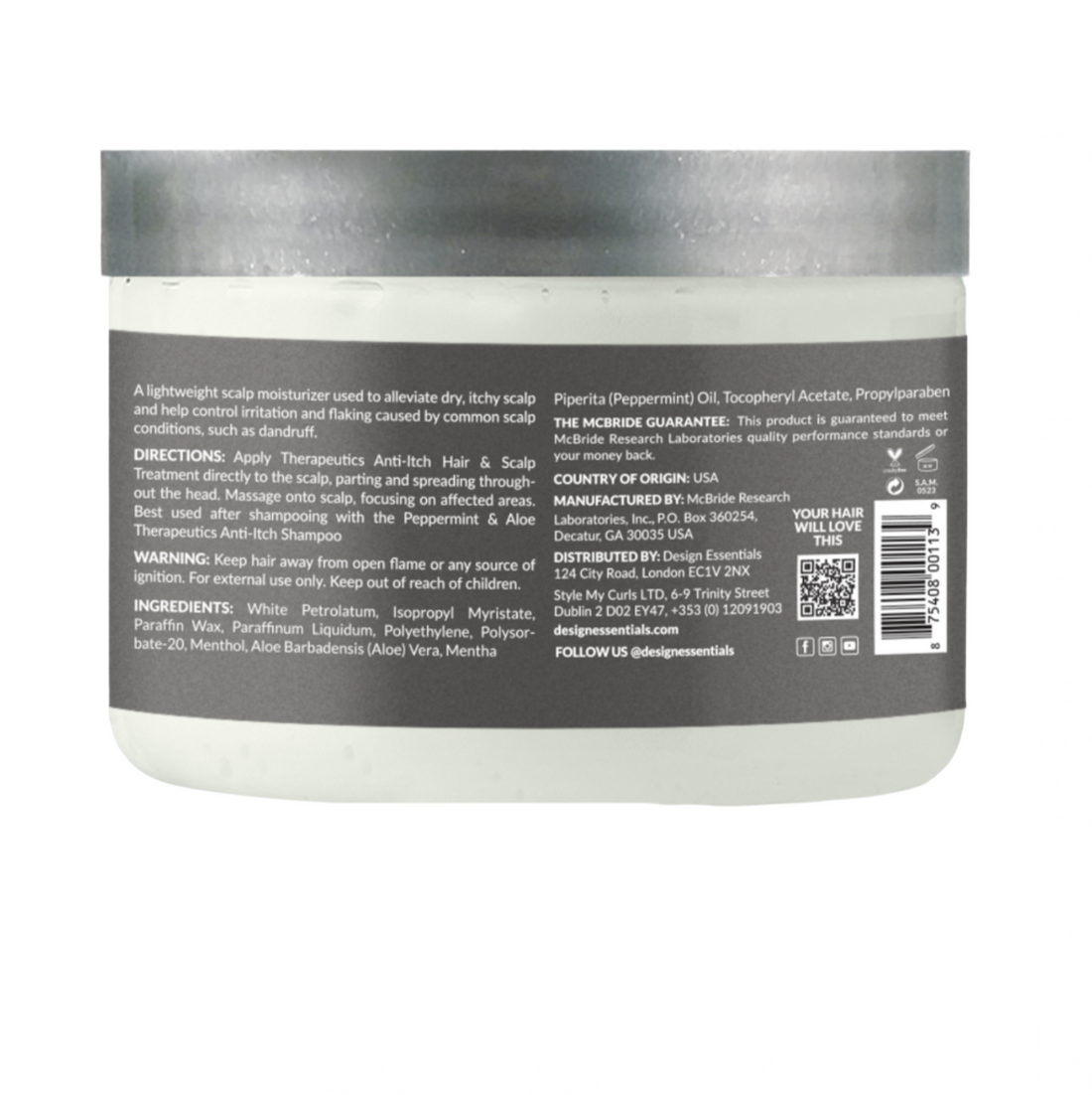 Design Essentials Classic Peppermint & Aloe Therapeutics Anti-Itch Hair & Scalp Treatment
