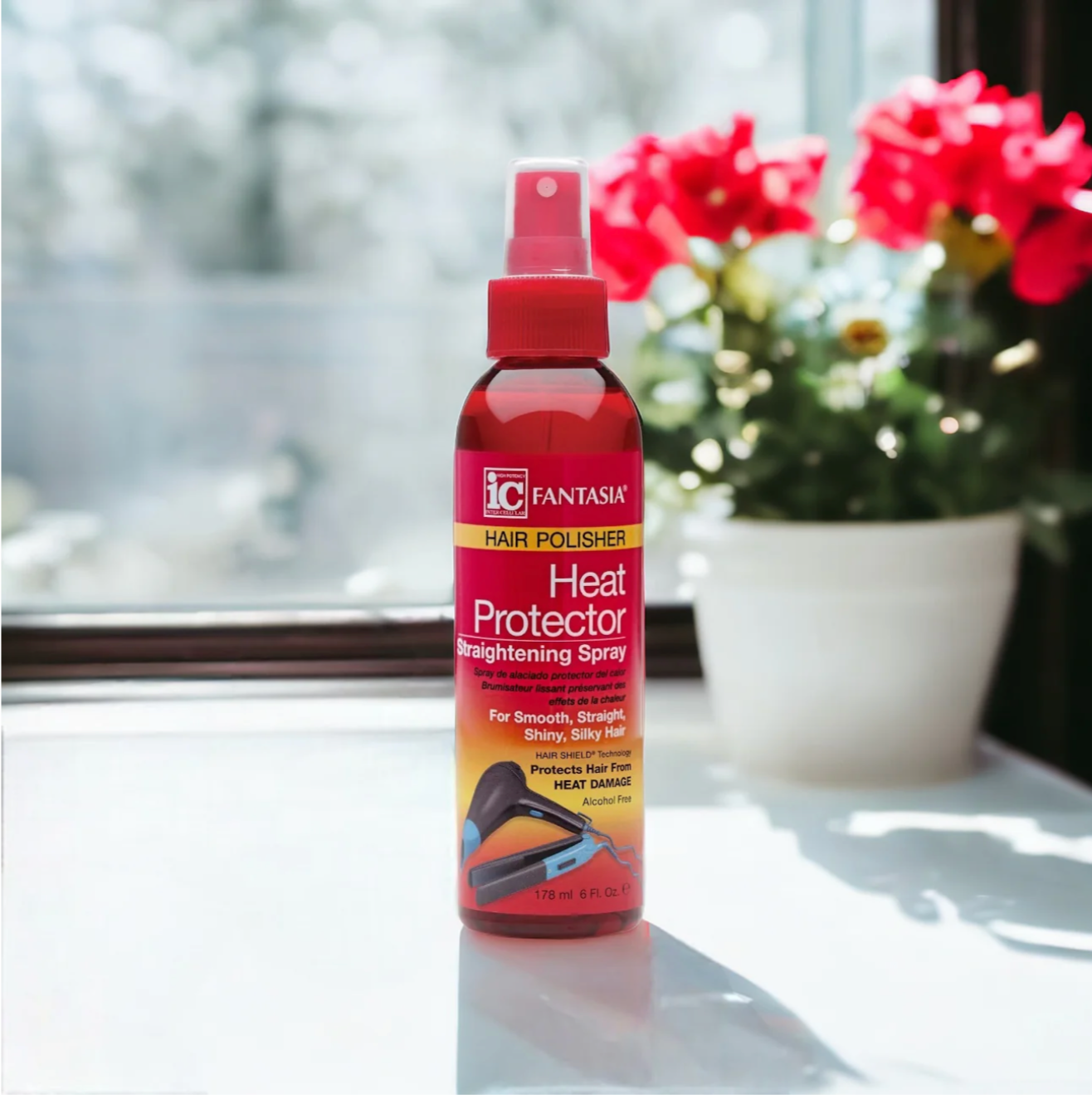 Fantasia IC Hair Polisher Heat Protector Straightening Spray 6oz