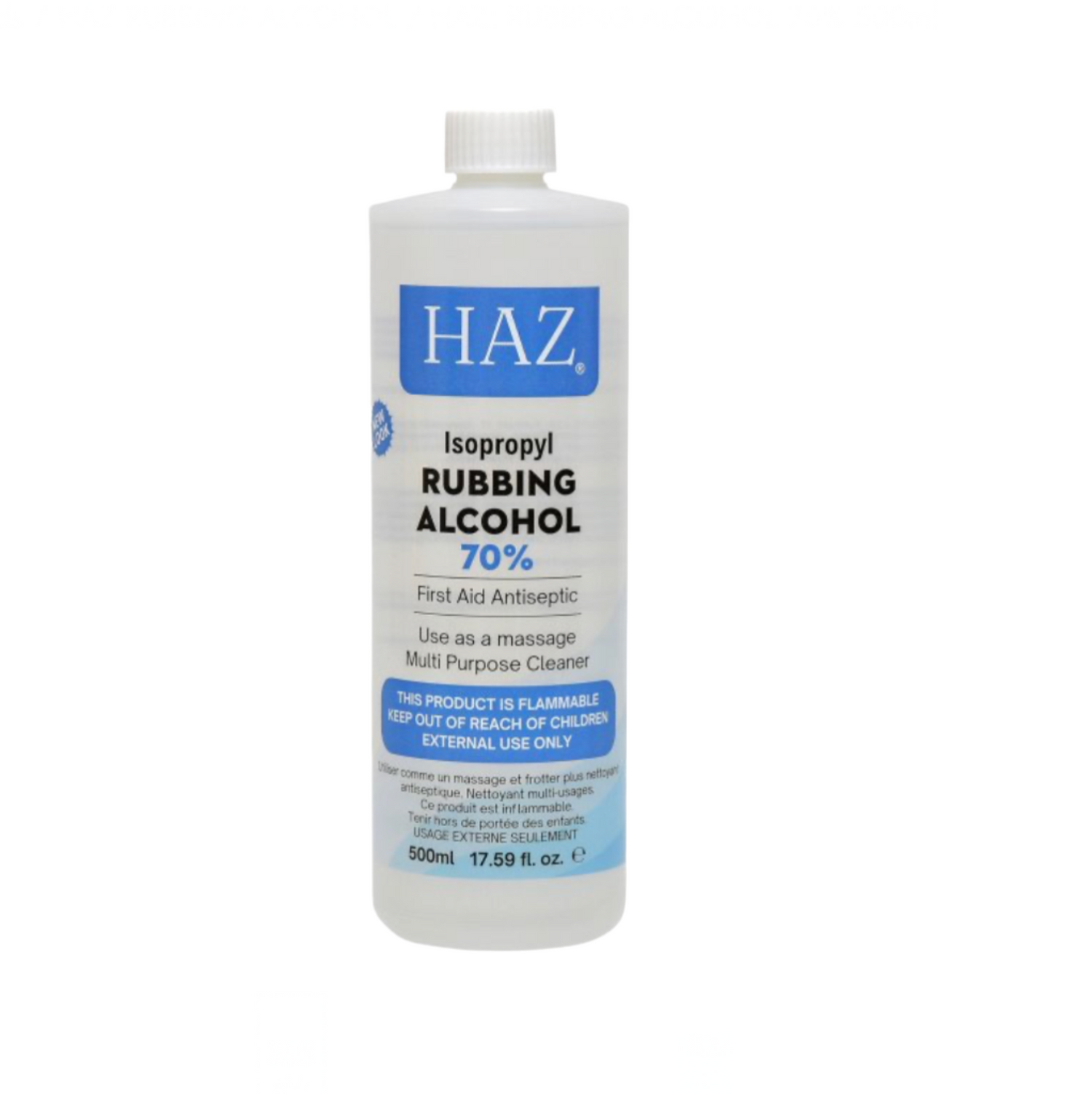 HAZ Isopropyl Rubbing Alcohol 70% 500ml