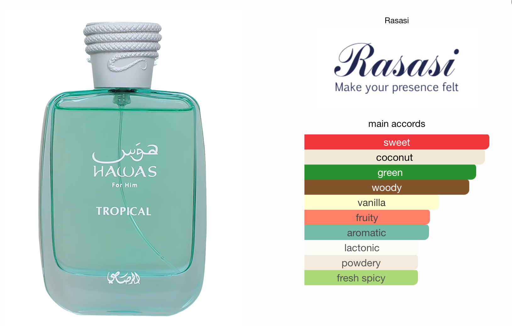 Rasasi Hawas Tropical Eau De Parfum 100ml