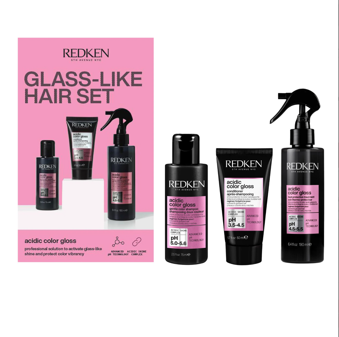 Redken Acidic Color Gloss Glass-Like Hair Set
