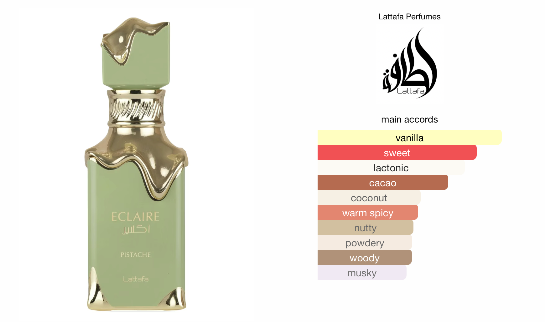 Lattafa Eclaire Pistache Eau De Parfum 100ml