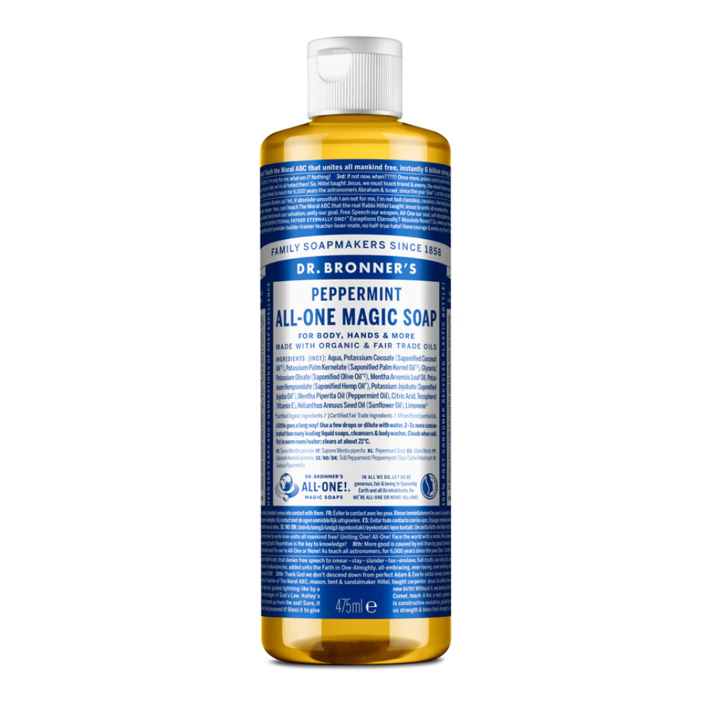 Dr. Bronner's 18-in-1 Hemp Peppermint Pure-Castile Liquid Soap