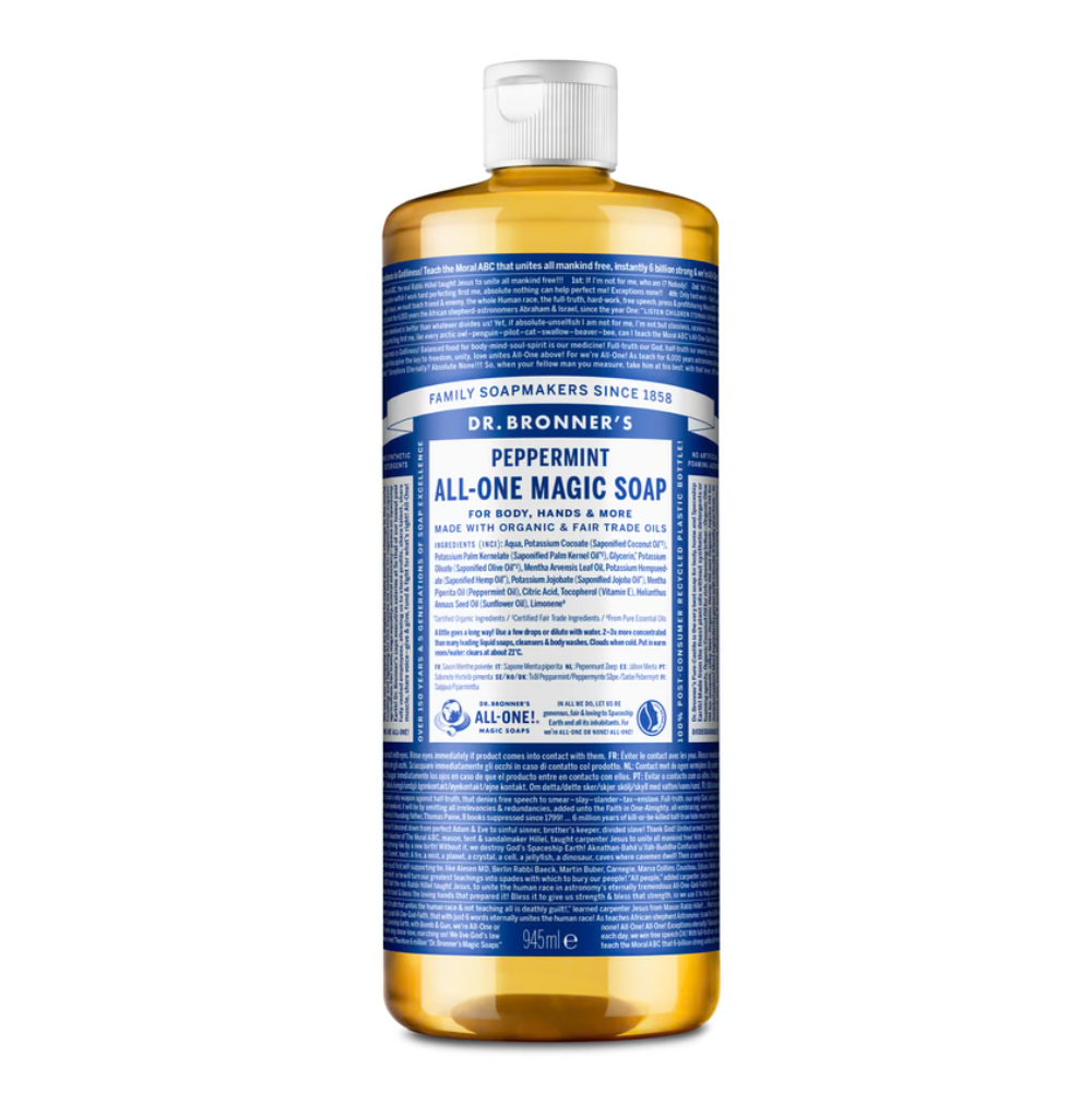 Dr. Bronner's 18-in-1 Hemp Peppermint Pure-Castile Liquid Soap