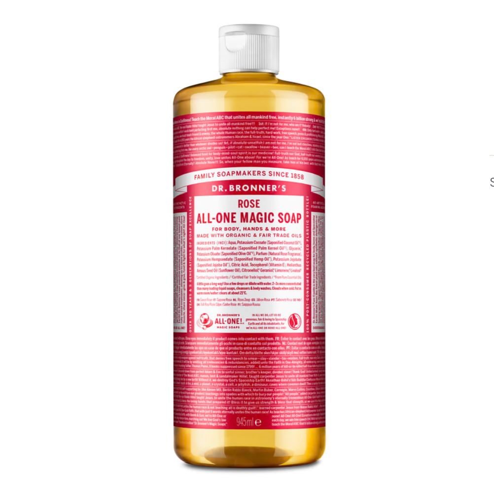 Dr. Bronner's 18-in-1 Hemp Rose Pure-Castile Liquid Soap