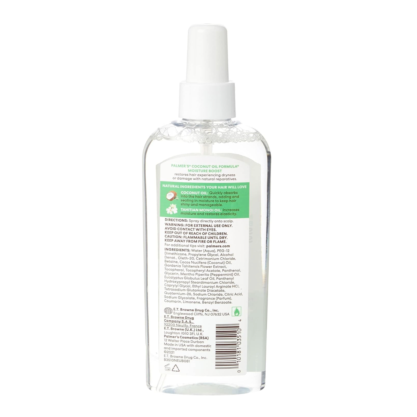 Palmer's Coconut Oil Formula Moisture Boost Strong Roots Spray 150ml