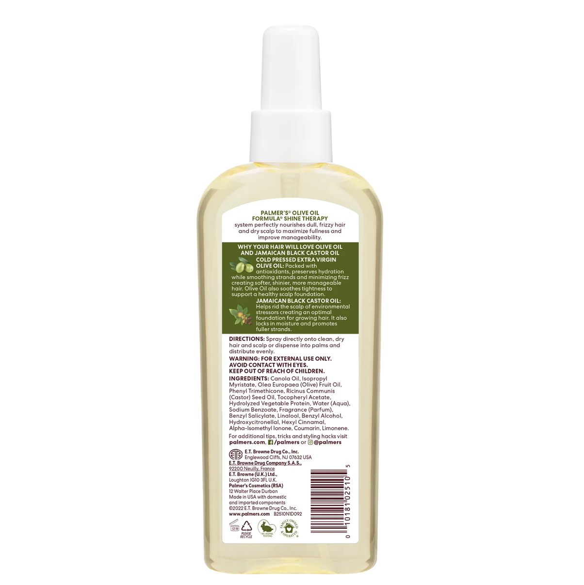 Palmer's Olive Oil Formula Conditioning Hair & Scalp Spray Oil 150ml