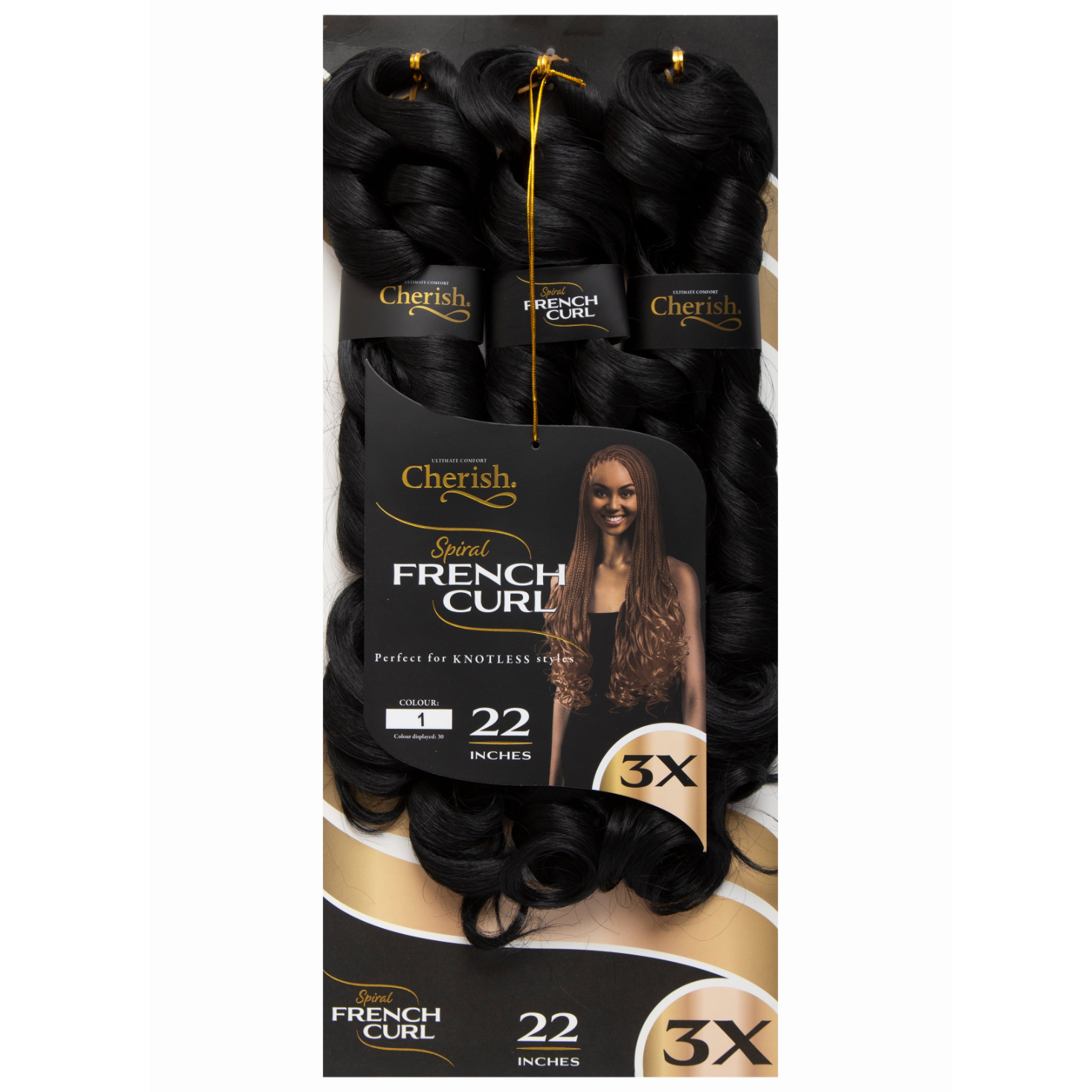 Cherish French Curl 22" 3X Pack