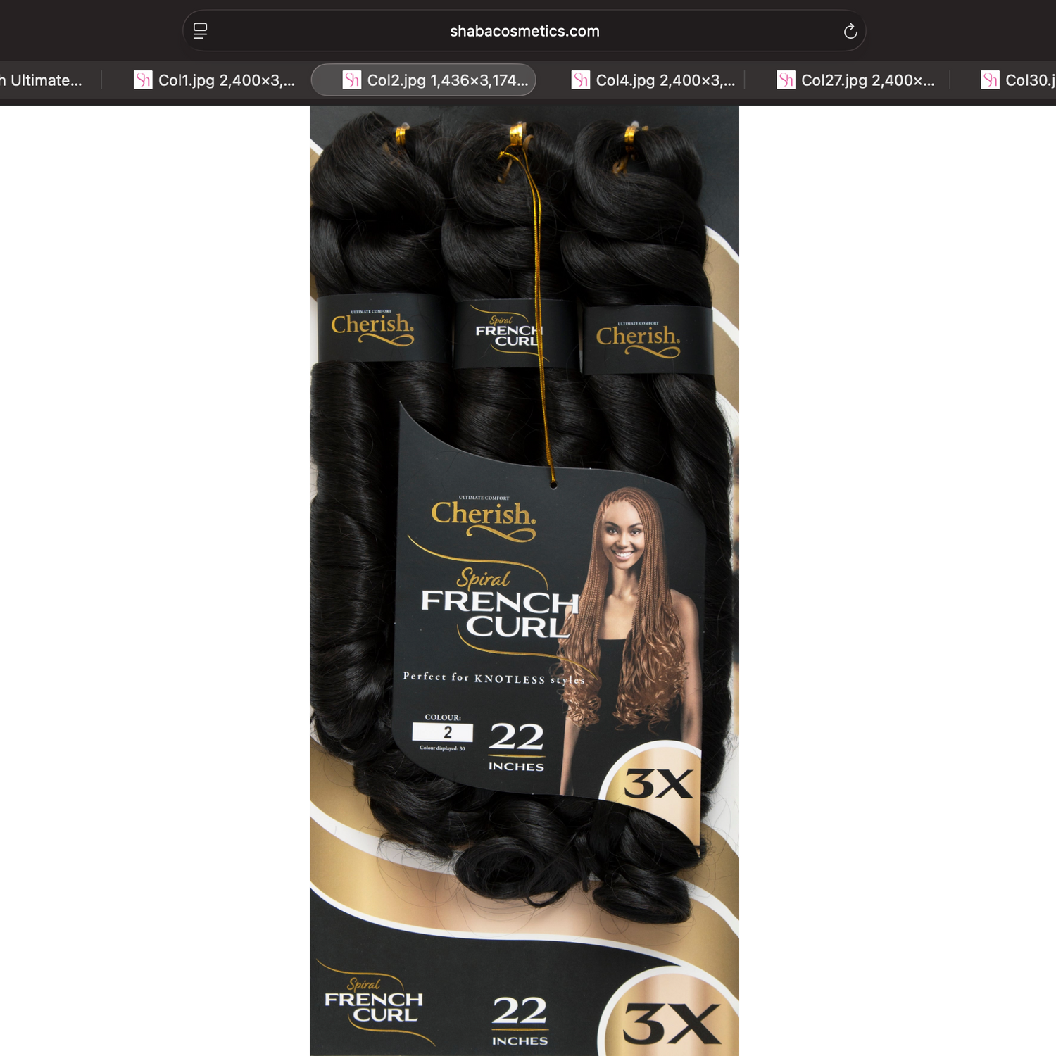 Cherish French Curl 22" 3X Pack