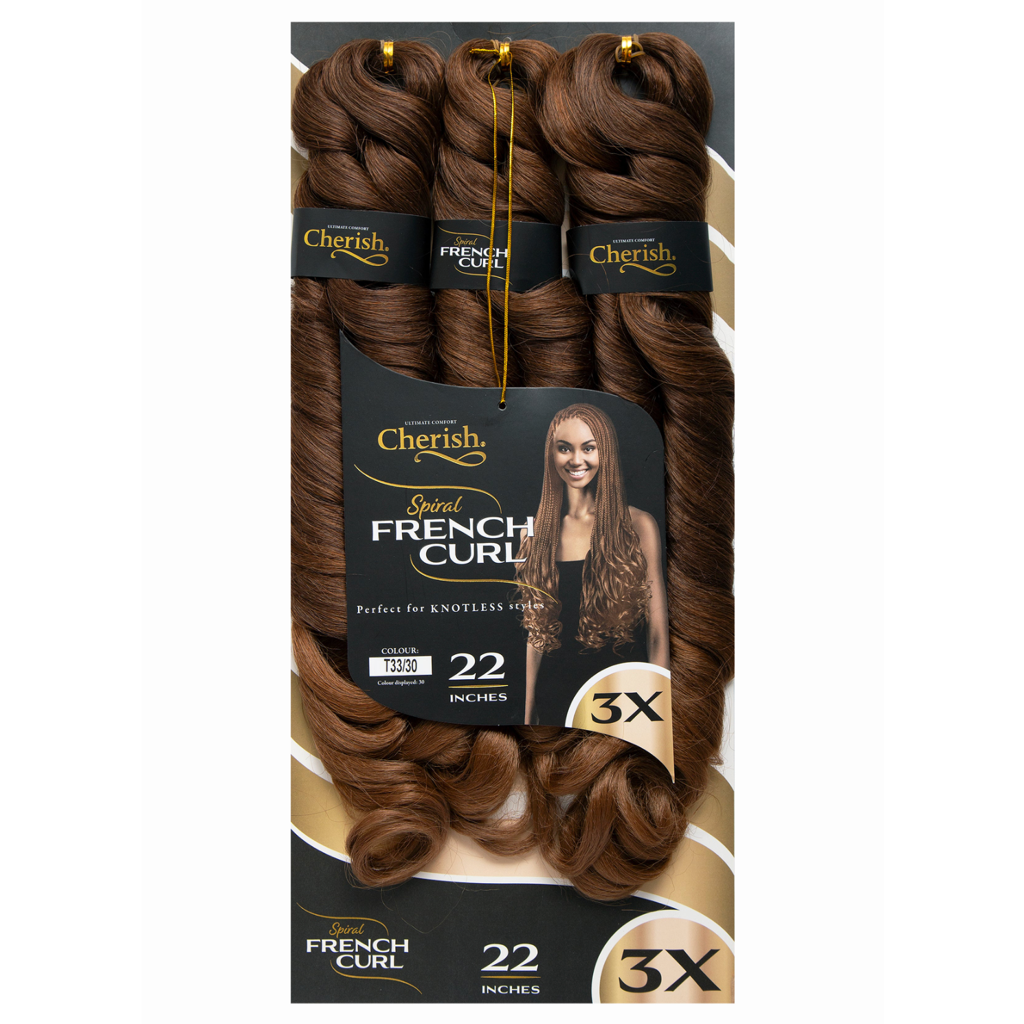 Cherish French Curl 22" 3X Pack
