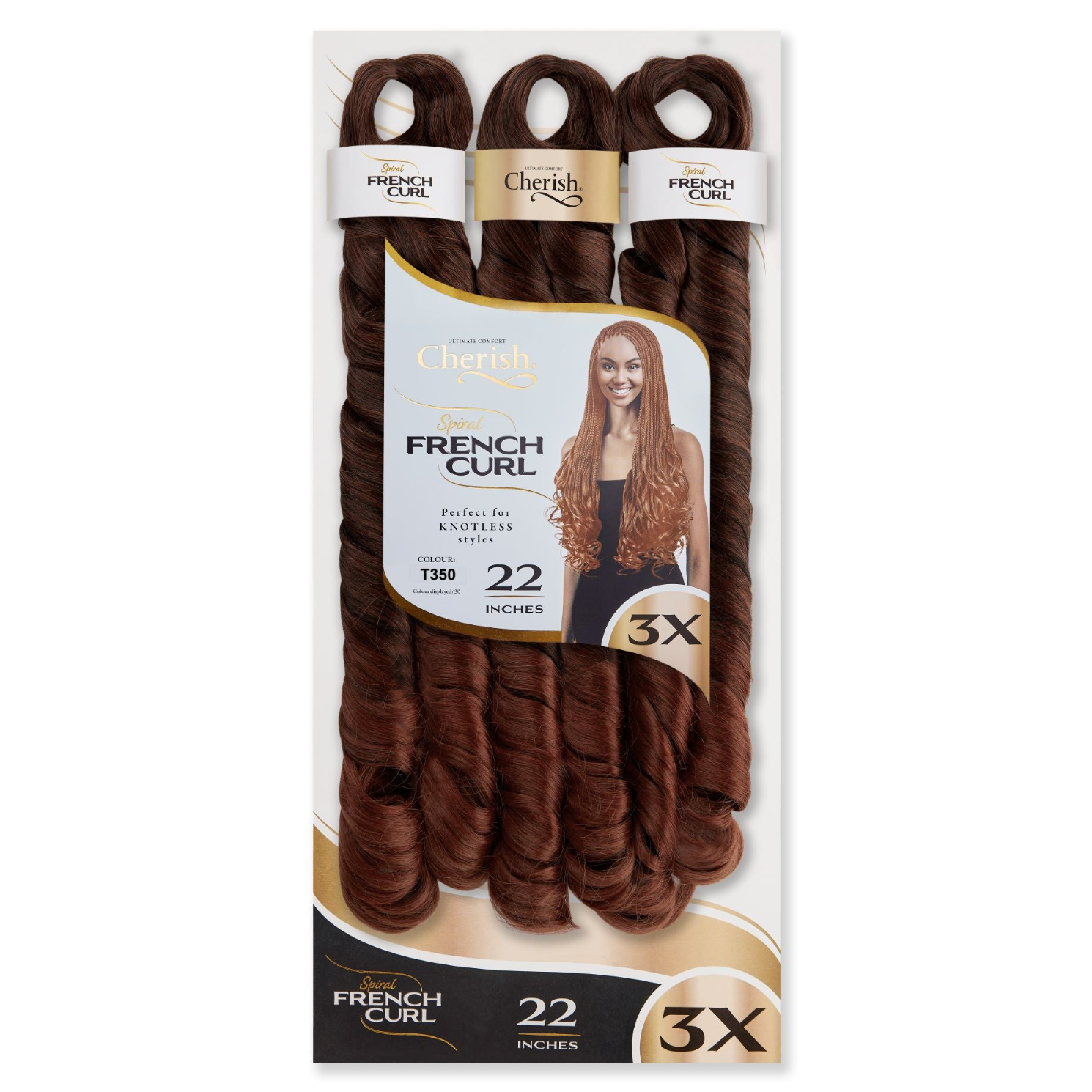 Cherish French Curl 22" 3X Pack