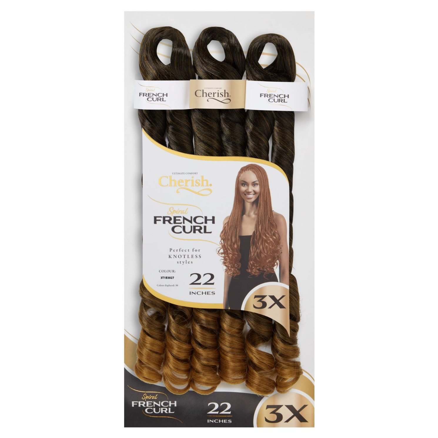 Cherish French Curl 22" 3X Pack