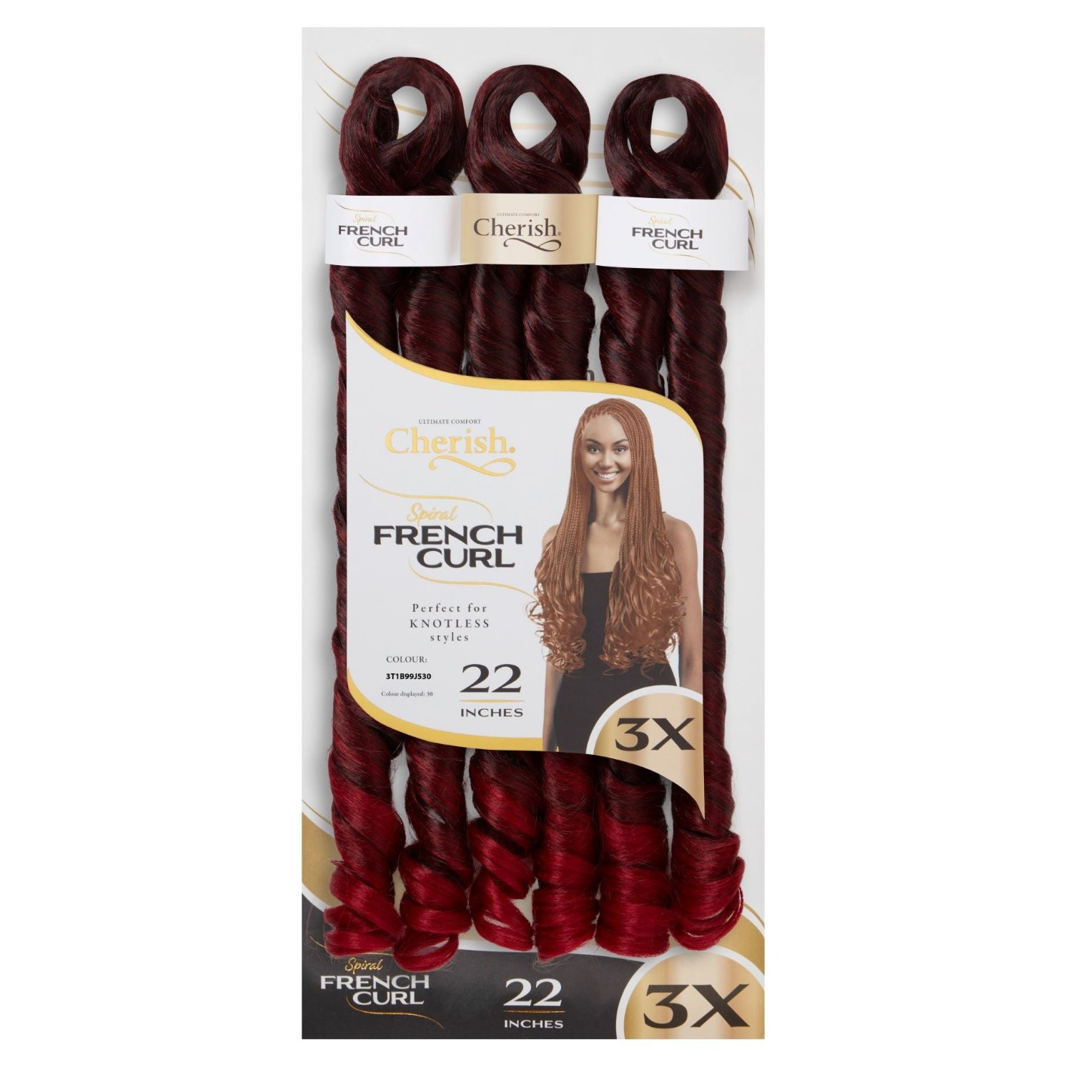 Cherish French Curl 22" 3X Pack